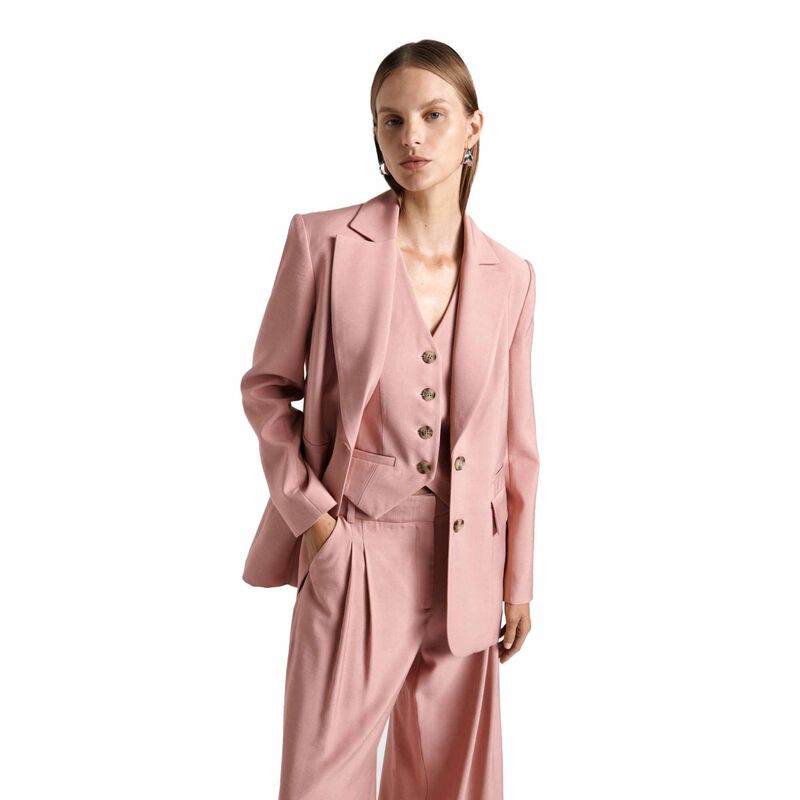 Cue Rose Button Detail Blazer image number 0